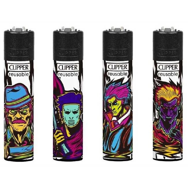 Set van 4 Clipper Aanstekers Rainbow Murder