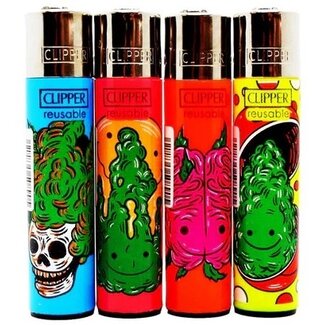 Clipper Set van 4 Clipper Aanstekers Strange Weed