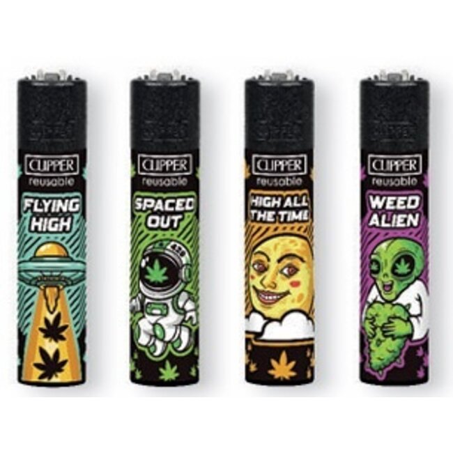 Set van 4 Clipper Aanstekers 420 Galaxy