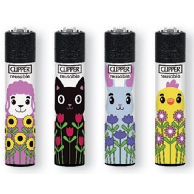 Set van 4 Clipper Aanstekers Spring Animals