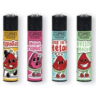 Clipper Set of 4 Clipper Lighters Melon Moods