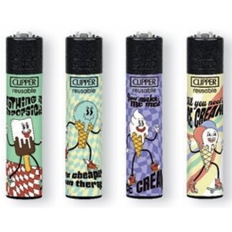 Clipper Set of 4 Clipper Lighters Ice Cream