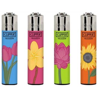 Clipper Set of 4 Clipper Lighters Flowers & Nature