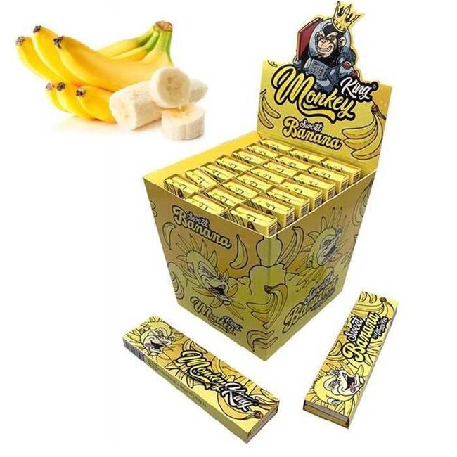 Monkey King Sweet Banana Kingsize Slim Rolling Paper & Tips