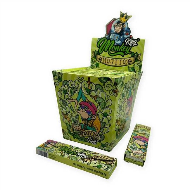 Monkey King Mojito Kingsize Slim Rolling Paper & Tips