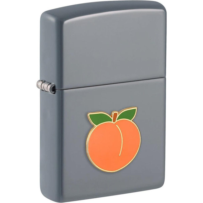 Aansteker Zippo Flat Grey Peach Emblem