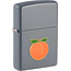 Aansteker Zippo Flat Grey Peach Emblem