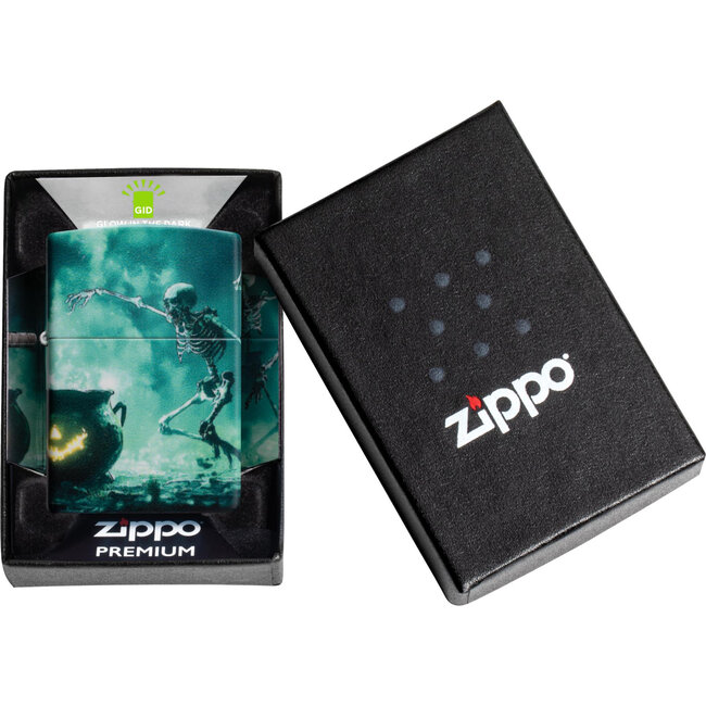 Aansteker Zippo Skeletons Dancing Glow in the Dark Green