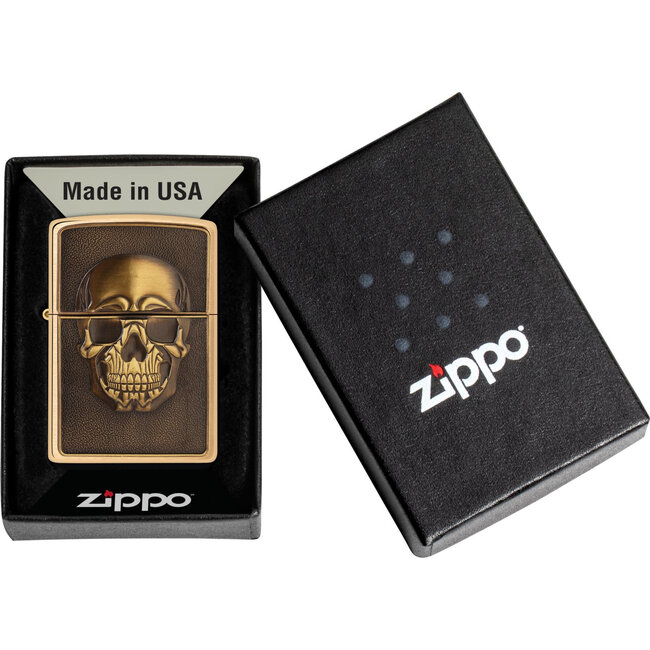 Aansteker Zippo Embossed Skull Emblem