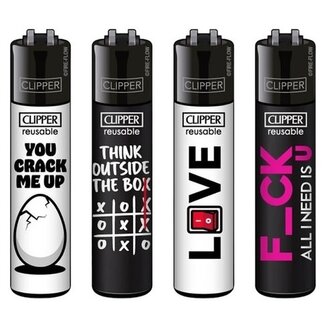 Clipper Set van 4 Clipper Aanstekers Big Brain