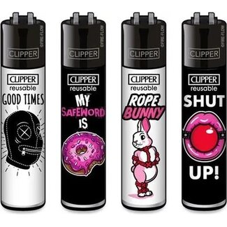 Clipper Set of 4 Clipper Lighters Slogan #35