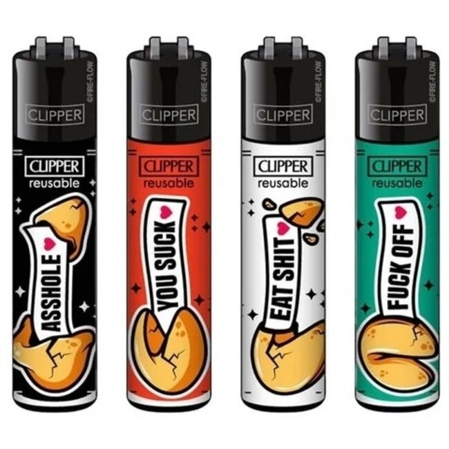 Set of 4 Clipper Lighters Fortune Cookies
