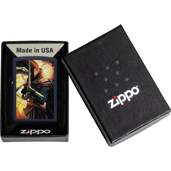 Aansteker Zippo Navy Blue Matte Medieval Warrior