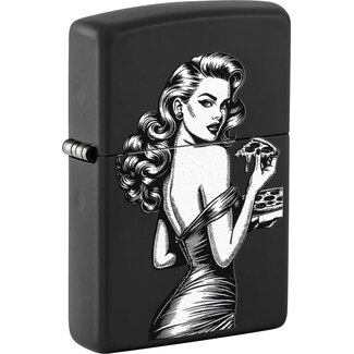 Zippo Aansteker Zippo Pinup with Pizza