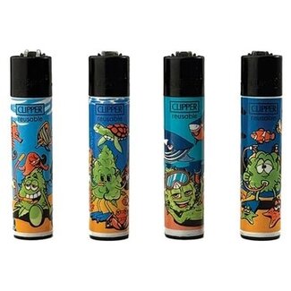 Clipper Set van 4 Clipper Aanstekers Diving Weed