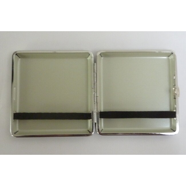 Cigarette Case Metal Vegan Leather Anthracite