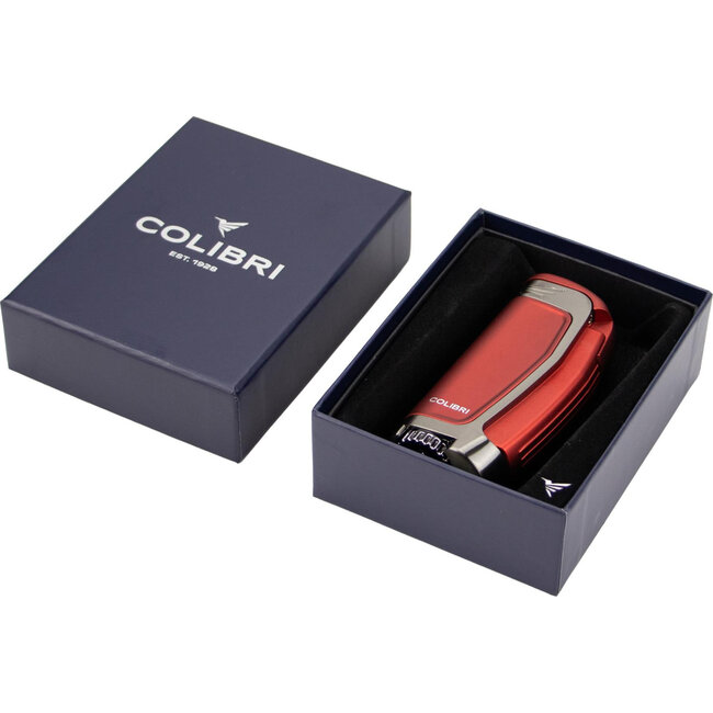 Aansteker Colibri E3 Triple Jet Red Gunmetal