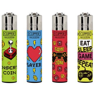 Clipper Set van 4 Clipper Aanstekers Insert Coin