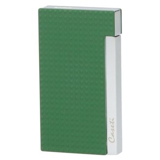 Caseti Lighter Caseti Flat Flame Diamond Green Chrome