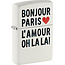 Aansteker Zippo Bonjour Paris L'Amour