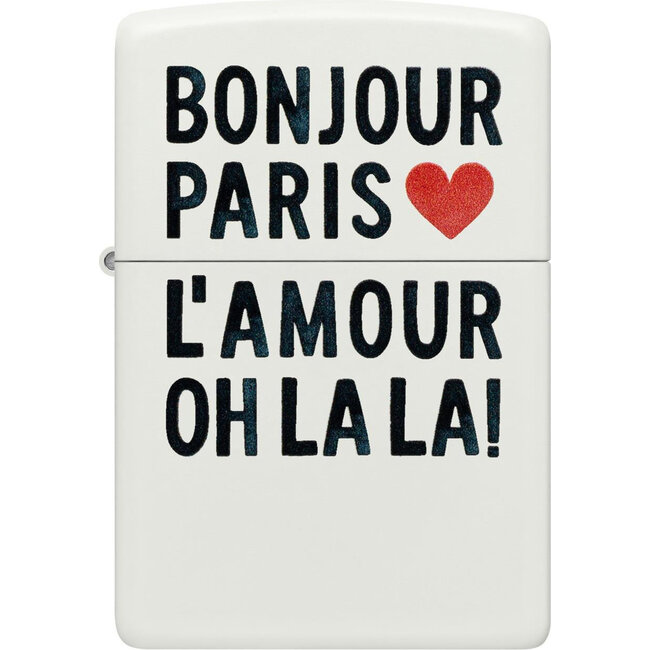 Aansteker Zippo Bonjour Paris L'Amour