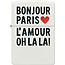 Aansteker Zippo Bonjour Paris L'Amour