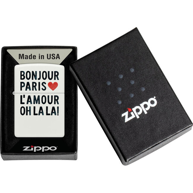 Aansteker Zippo Bonjour Paris L'Amour
