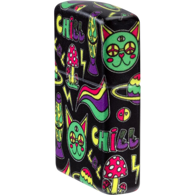 Aansteker Zippo Chill Design Glow in the Dark Green