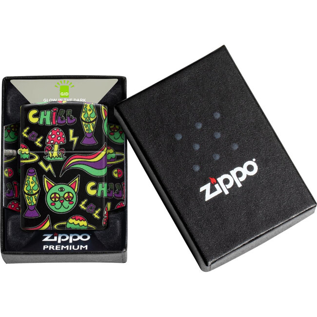 Aansteker Zippo Chill Design Glow in the Dark Green