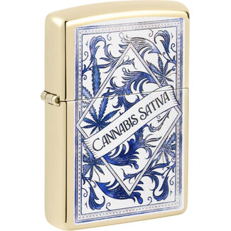 Zippo Aansteker Zippo Champagne Cannabis Sativa