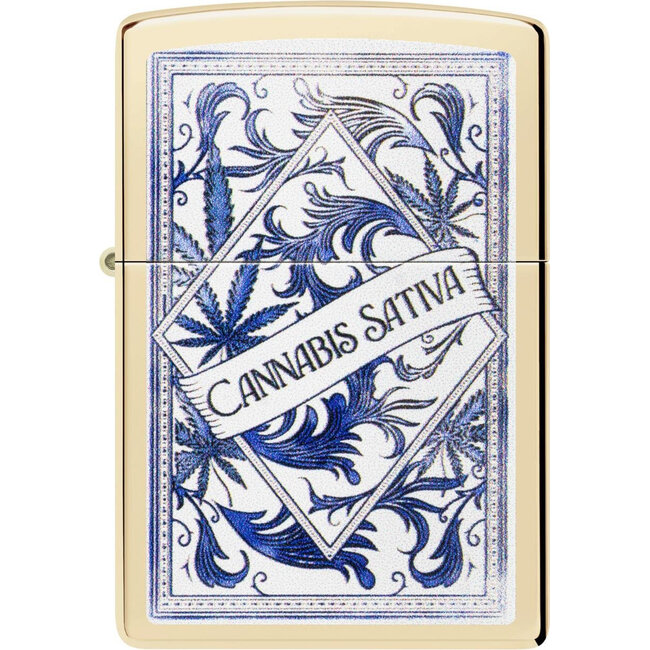 Aansteker Zippo Champagne Cannabis Sativa