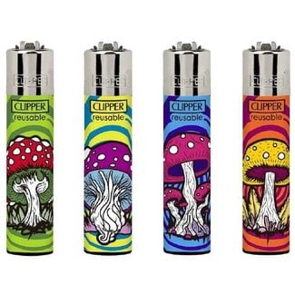 Clipper Set van 4 Clipper Aanstekers Magic Mushrooms