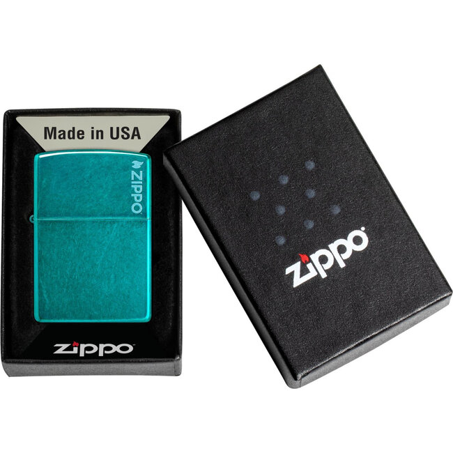 Aansteker Zippo Teal Zippo Logo