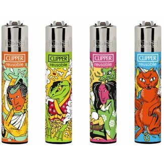 Clipper Set van 4 Clipper Aanstekers Japan Gods