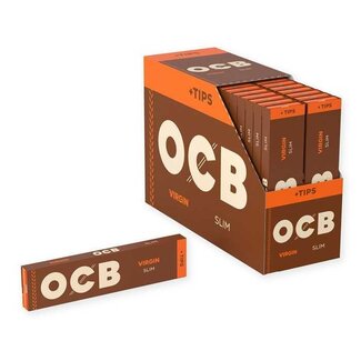 OCB OCB Virgin Kingsize Slim Rolling Paper Combi Pack Box