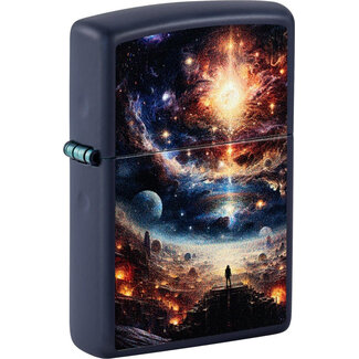Zippo Aansteker Zippo Navy Blue Matte Realms Sky