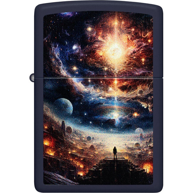 Aansteker Zippo Navy Blue Matte Realms Sky