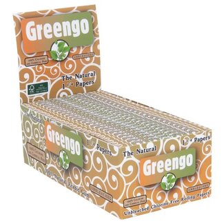 Greengo Greengo Unbleached 1 1/4 Rolling Paper Box