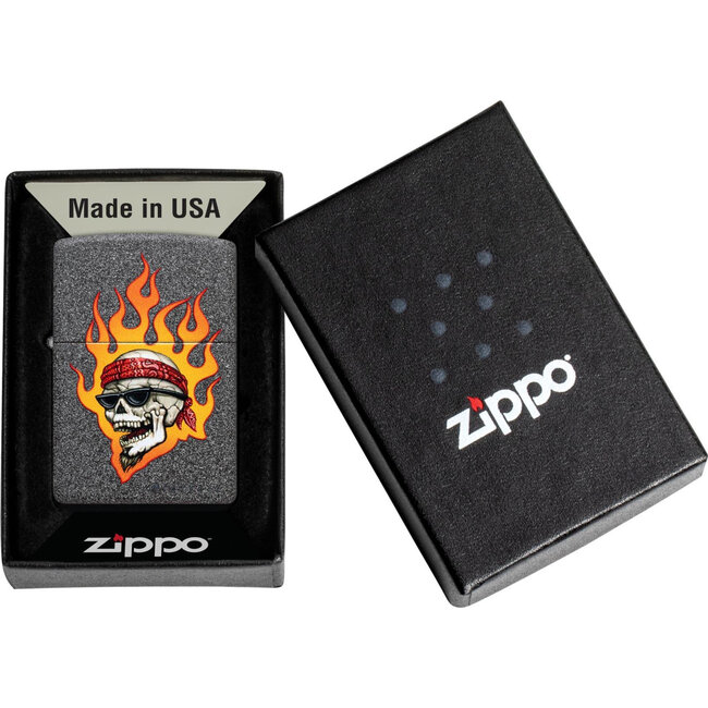 Aansteker Zippo Rick Rietveld Flame Skull