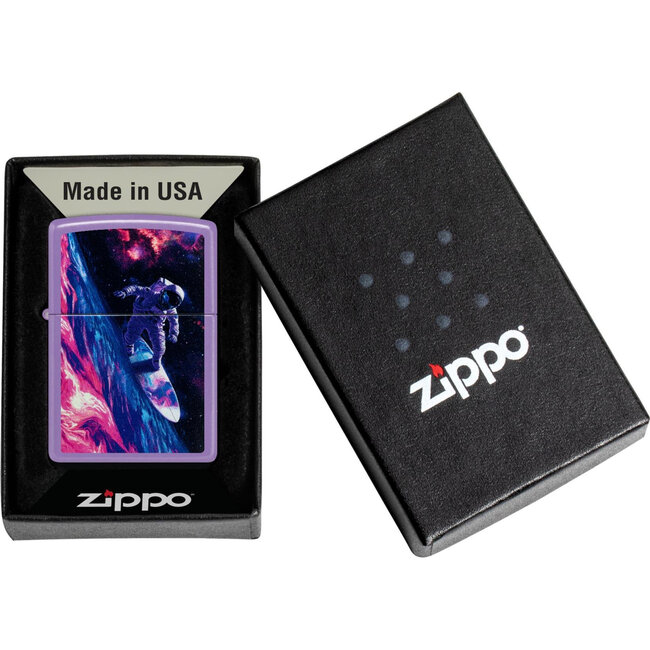 Aansteker Zippo Smoky Lavender Surfing Astronaut