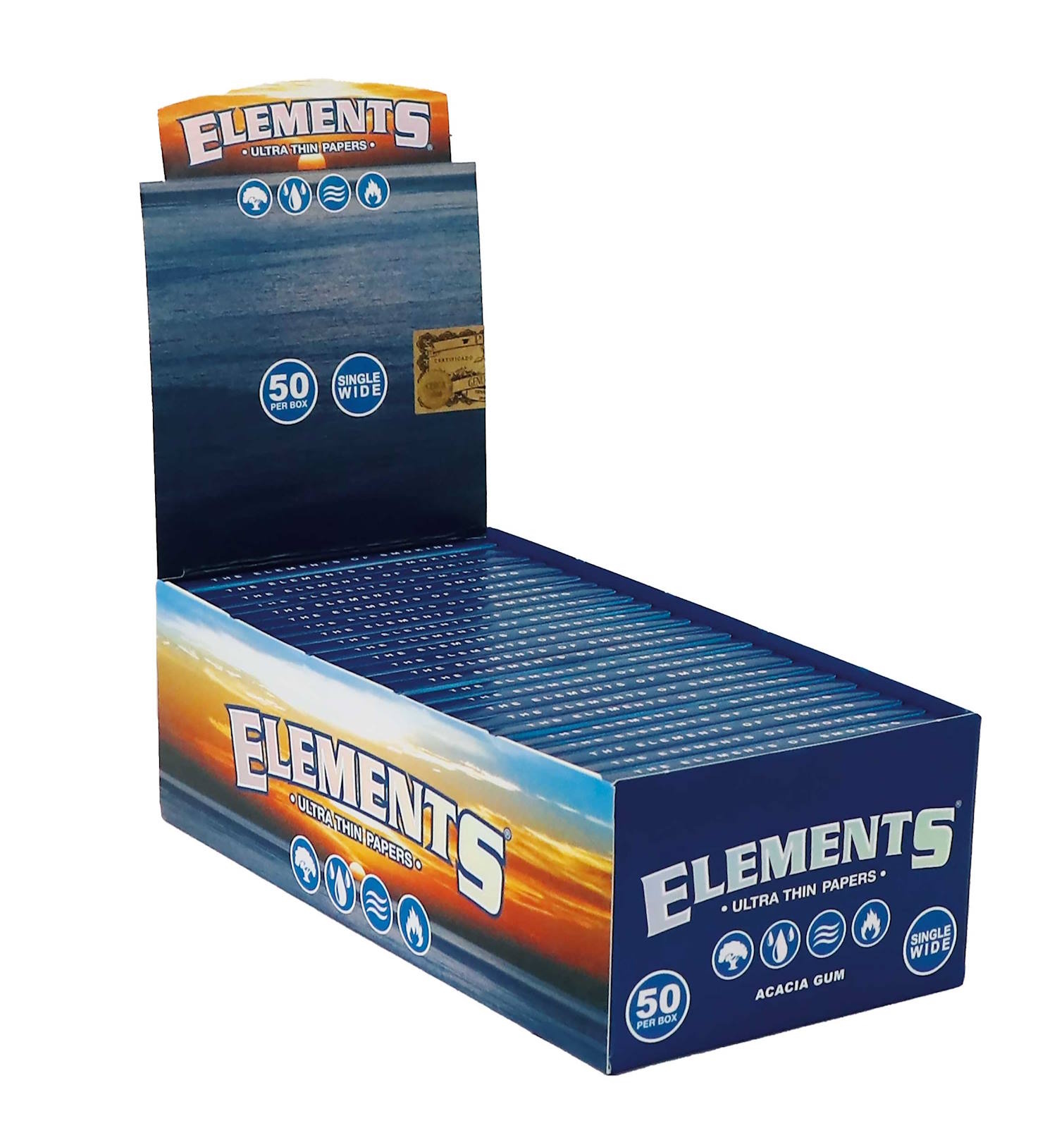 Elements Rolling Paper Short Box - Haddocks Lightershop