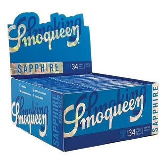 Smoking Smoking Smoqueen Sapphire Kingsize Rolling Paper Box