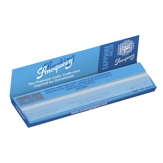 Smoking Smoqueen Sapphire Kingsize Rolling Paper Box