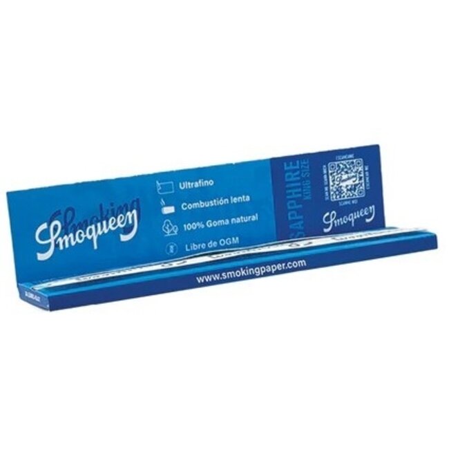 Smoking Smoqueen Sapphire Kingsize Rolling Paper Box