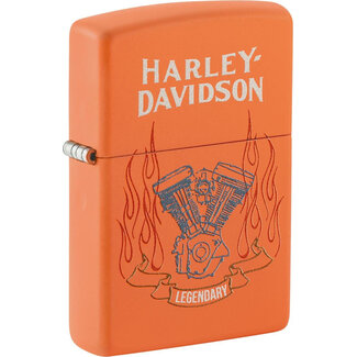 Zippo Aansteker Zippo Orange Matte Harley Davidson