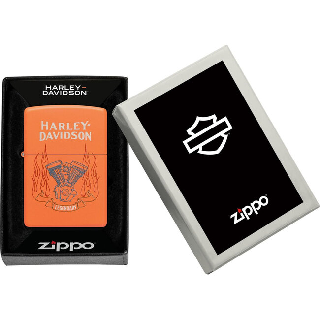 Aansteker Zippo Orange Matte Harley Davidson
