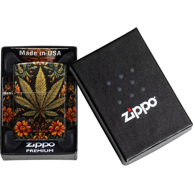 Lighter Zippo Leaf and Flowers