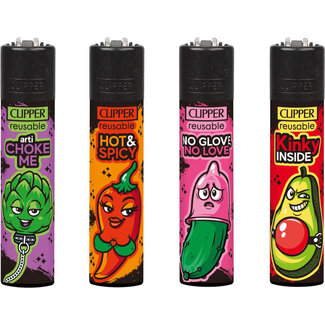 Clipper Set of 4 Clipper Lighters Porn Slogan 9