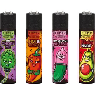 Clipper Set van 4 Clipper Aanstekers Porn Slogan 9