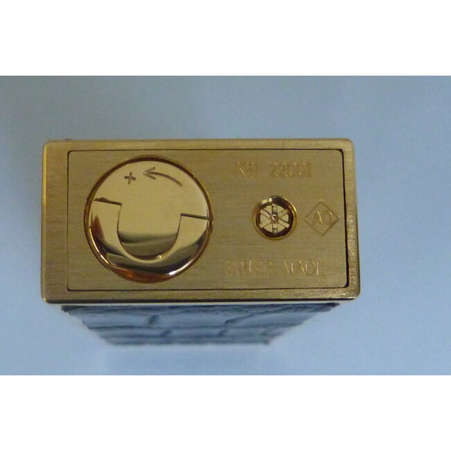 Aansteker Dunhill Rollagas Alligator Gold Plated Black